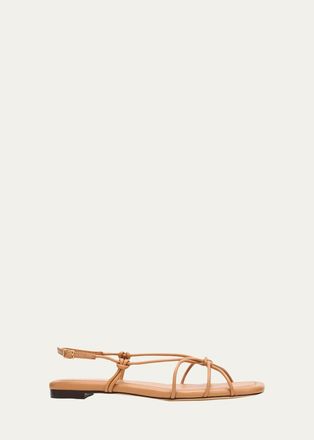 Loeffler Randall Karly Strappy Flat Leather Sandals