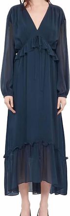 The Kooples Womens Long Sleeved Dress In Navy