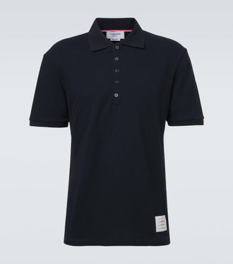 Thom Browne 4-Bar cotton piqu&eacute; polo shirt