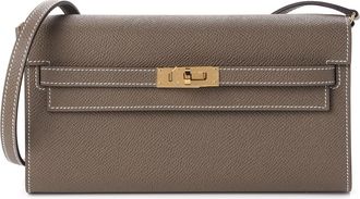 Herm&egrave;s Etoupe Epsom Kelly To Go GHW
