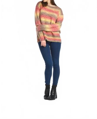 Papillon Stripe Crew Sweater In Multi