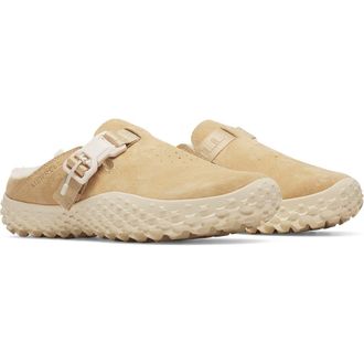 Merrell Wrapt Cozy Faux Shearling Lined Mule in Latte at Nordstrom, Size 10.5