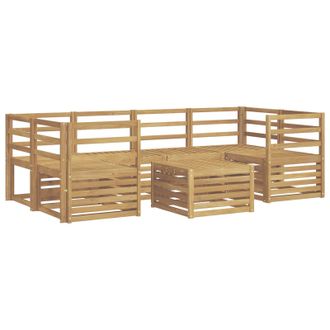 vidaXL Conjunto De Sof&aacute;s De Exterior 7 Pcs Blanco Vidaxl