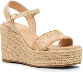 Madden Girl Valleyyy Platform Wedge Sandal in Dark Natural at Nordstrom Rack, Size 6.5