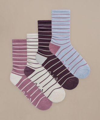 BAM Womens Everyday Sock - 4 Pack -Size 4-7 - UK Size 4-7