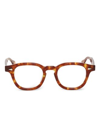 JULIUS TART OPTICAL Bril met vierkant montuur - Bruin