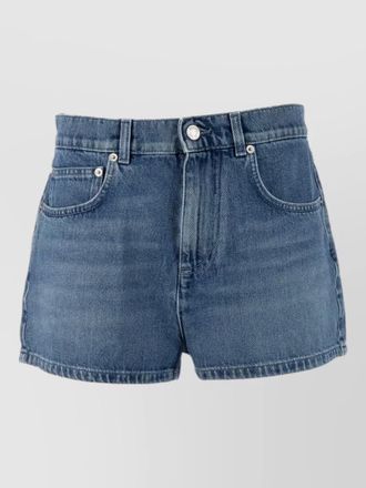 Moschino high waist distressed five pocket shorts