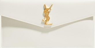 Saint Laurent Uptown YSL Pouch in Grained Leather