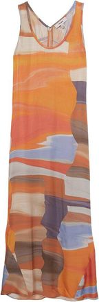 Reiss Layla Sunset Print Sleeve Dress