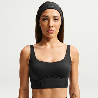 Nike Womens SKIMS Matte Long-Line Corset Bra in Black | IU2200-054