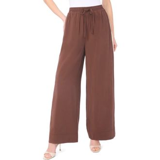Parker Wide Leg Drawstring Pants in Shaved Chocolate at Nordstrom Rack, Size X-Large