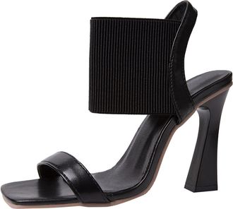 Generic Sunflower Shoes Women Sandals Ladies British Style Solid Color Leather Open Toe Square Head Thick High Heel Sandals Sandals for Women Casual Flat