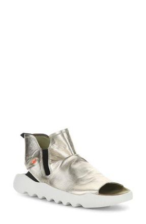 Softinos Wish Platform Wedge Sandal in 002 Champagne Lamina at Nordstrom Rack, Size 10-10.5Us / 41Eu