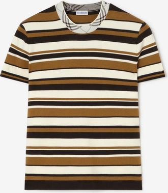 Burberry Striped Wool Blend T-shirt