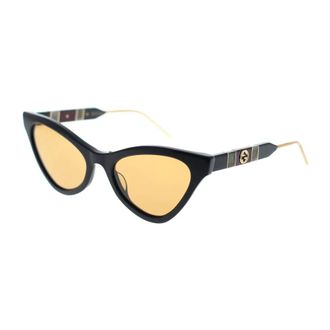 Gucci Sunglasses, female, Black, 55 MM, Cat-Eye Sunglasses with Web Motif