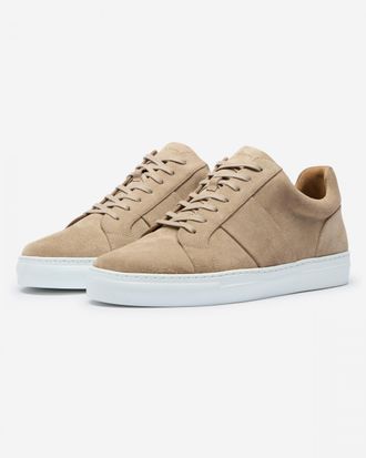 Oliver Sweeney Kendal Mens Suede Trainers - Taupe - Size UK 11