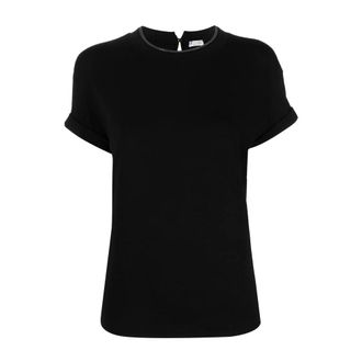 Brunello Cucinelli Mujer, Camisetas, Negro, Talla: XS