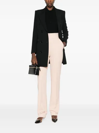 Elisabetta Franchi Double-Breasted Wool Blazer - Black