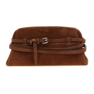Moschino Tie Me Clutch - female - Moschino - Clutches - Brown - ONE SIZE - Bags