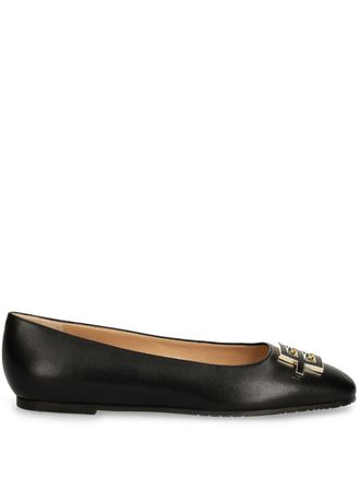 Baldinini Ballerinas met logoplakkaat - Zwart