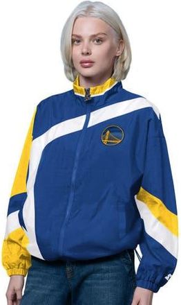 Starter Womens Starter Royal/Gold Golden State Warriors 1st Quarter Full-Zip Jacket at Nordstrom, Size Xx-Large