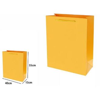 Trade Shop Trade Shop - Set 3 Pz Buste Borsa Regalo Sacchetti 55x40x15cm 69918 Giallo Con Manico Cordino