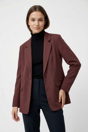 Vero Moda Longblazer VERO MODA VMZELDA LS LOOSE BLAZER NOOS, Damen, Gr. 34, andorra, Web, Obermaterial: 78% Polyester, 18% Viskose, 4% Elasthan, unifarben, loos