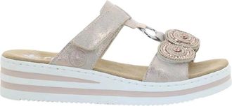 Rieker Gouden Damesschoenen - Dames - Sleehakken - Beige - 37 EU - Schoenen