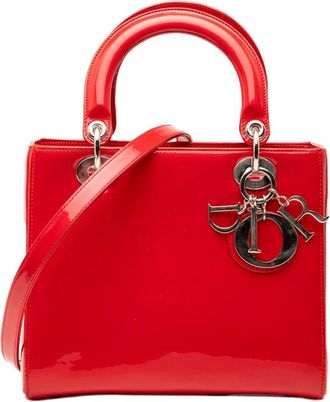 Dior Pre-owned Gestructurelde Leren Handtas - Dames - Vintage Handtas - Rood - ONE Size - Leer - Vintage