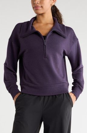 Zella Ottoman Half Zip Pullover in Purple Night at Nordstrom, Size X-Small