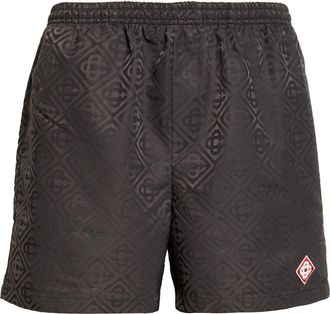 Casablanca Diamond Logo Jacquard Swim Trunks in Monogram Swim at Nordstrom, Size X-Large