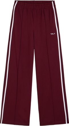 Tala Striped Straight-leg Jersey Sweatpants - Dark Red - XL (UK16 / XL)