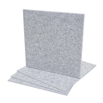 Hhg Juego De 4 Paneles Ac&uacute;sticos De Pared Paneles De Insonorizaci&oacute;n 1 M&sup2; 50 X 50 Cm Gris Claro 040010307