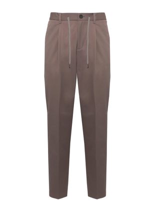 Herno Brown Relaxed Drawstring Straight-Leg Pants