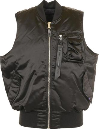 Alpha Industries Ma-1 Base Vest - Dames - Bodywarmers - Zwart - L - Polyester - Jassen