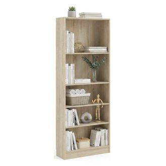 Dmora Dmora - Librer&iacute;a Color Roble, 79 X 203,2 X 26,72 Cm, Con Embalaje Reforzado