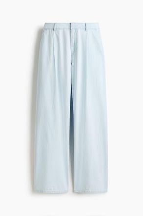 H&M Loose Fit Wide Regular Jeans in Light Blue at Nordstrom, Size 12