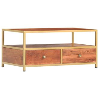 vidaXL Mesa De Centro De Madera Maciza De Acacia 90x50x40 Cm Vidaxl