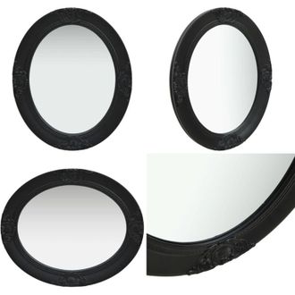 vidaXL Specchio da Parete Stile Barocco 50x60 cm Nero - Specchio barocco - Specchio nero