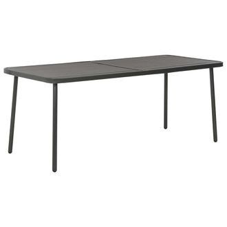 vidaXL Mesa De Jard&iacute;n De Acero Gris Oscuro 180x83x72 Cm Vidaxl