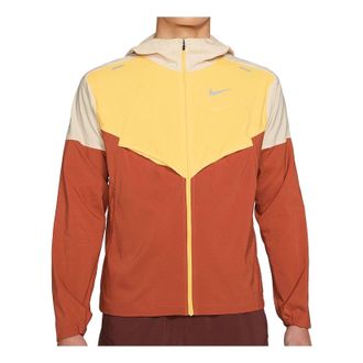Nike UV Windbreaker Jacket Yellow Orange CZ9071-234