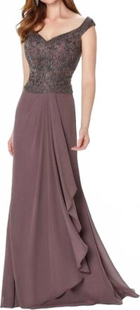 Montage by Mon Cheri A-Line Gown In Mocha