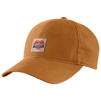 Carhartt Work in Progress Heart Patch Canvas Cap Cap f&uuml;r Damen | braun