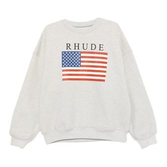 Rhude Sweatshirts, male, Gray, Size: L Rhude Sweaters Grey