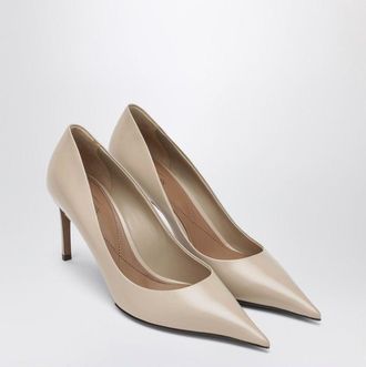 Dolce & Gabbana Womens Beige Calfskin Decollete Devotion - Ivory Leather - Size EU 40