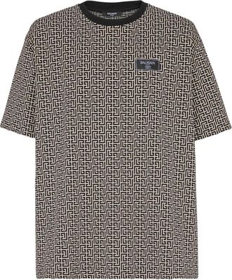 Balmain Monogram-jacquard T-shirt