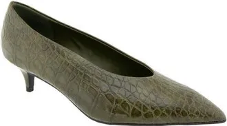 BCBGeneration Pacsin Pointed Toe Kitten Heel Pump in Olive at Nordstrom, Size 8.5