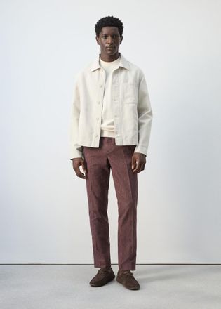 Mango Giubbotto jeans cotone lino grezzo - Uomo - XXL - MANGO MAN