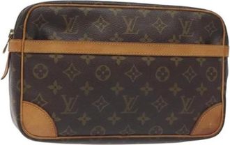 Louis Vuitton Pre-owned Tela clutches - - Pre-owned - Donna - Marrone - ONE SIZE
