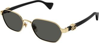 Gucci Ladies Black Oval Sunglasses GG1593S 001